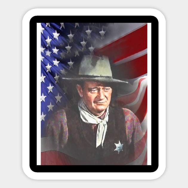 John_Wayne Sticker by Anung